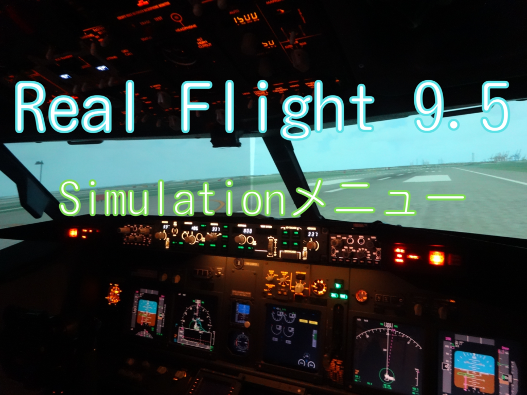 RealFlight Simulationメニュー